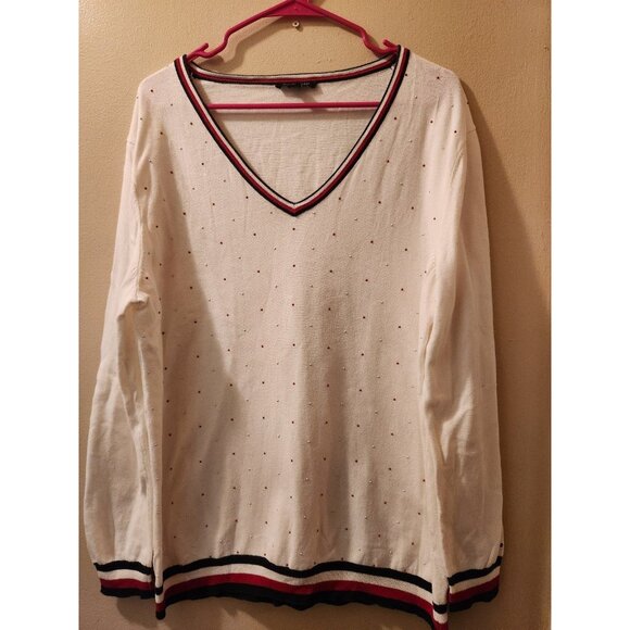 Tommy Hilfiger Ladies Polka Dot Sweater 2XL - Picture 1 of 4